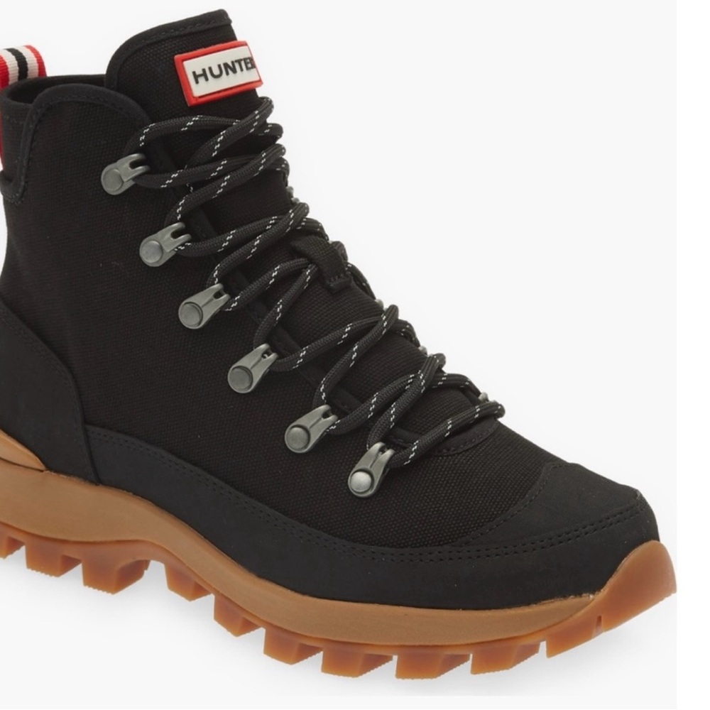 Hunter Black and Brown Outdoor Boots